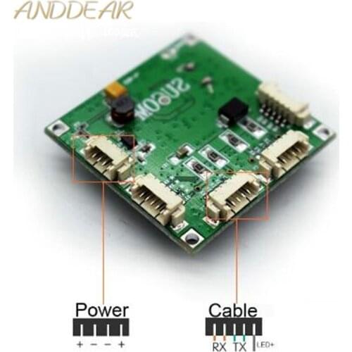 Mini PBCswitch module PBC OEM module mini size 4 Ports Network Switches Pcb Board mini ethernet switch module 10/100Mbps OEM/ODM