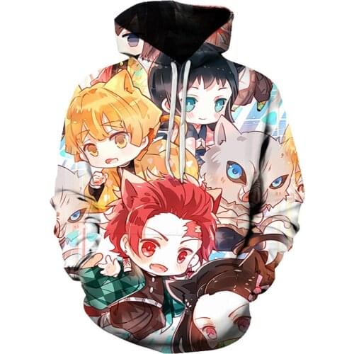 The New Popular Japanese Manga Unisex Ghost Slayer Blade Series 3D Digital Printing Sweater Cosplay Animation Peripheral Hoodie
