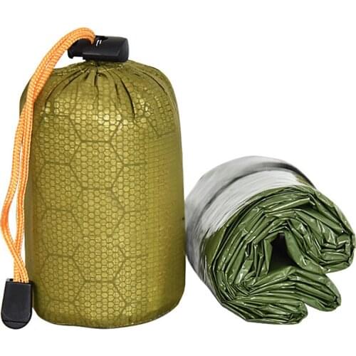 New Emergency Sleeping Bag Emergency First Aid Sleeping Bag PE Aluminum Film Tent For Outdoor Camping And Hiking Sun Protection