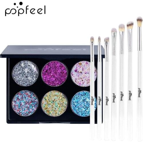 Beauty Glazed 6 Colors Fusion Makeup Eyeshadow Pallete Highlighter Shimmer Make up Pigment Eyeshadow Palette Cosmetics
