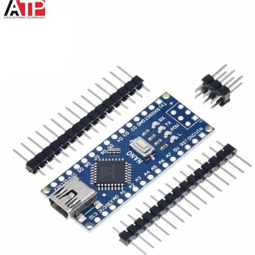 1PCS Promotion For arduino Nano 3.0 Atmega328 Controller Compatible Board Module PCB Development Board without USB V3.0
