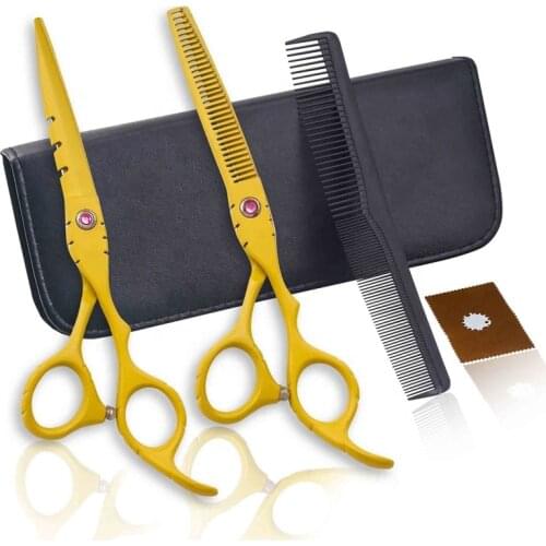 6 Inch Professional Barber Scissors Hair Accessories Set Trimming Scissors Cutting Shears Tool for Barber Shop