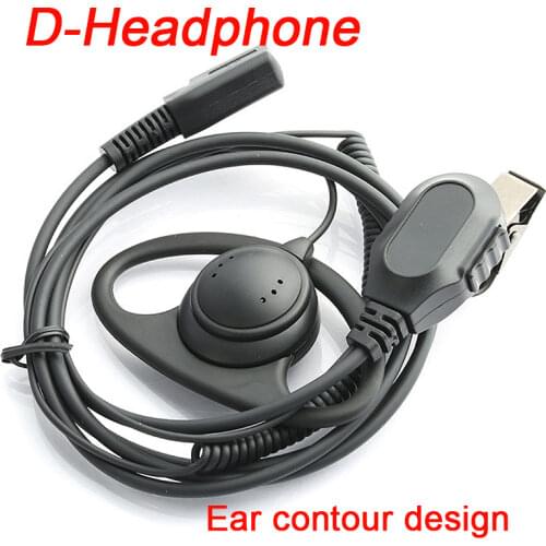 Ptt Mic headphone K head Walkie Talkie Earpiece plug headset for KENWOOD Baofeng BF888s UV5R Wouxun TYT Puxing Two Way Radio