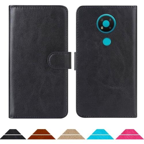 Luxury Wallet Case For Nokia 3.4 PU Leather Retro Flip Cover Magnetic Fashion Cases Strap