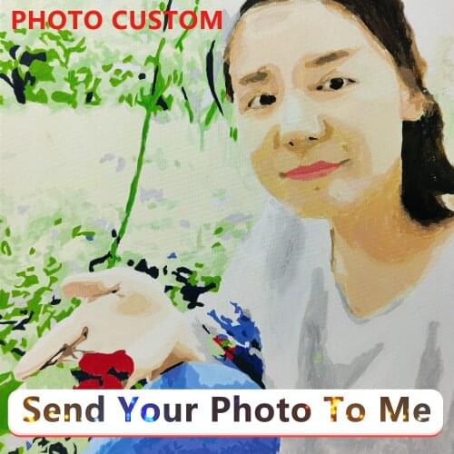 Paint By Numbers Photo Custom Picture DIY Personalised Canvas By Numbers Portrait Family Children Pets Photo Diy Gift