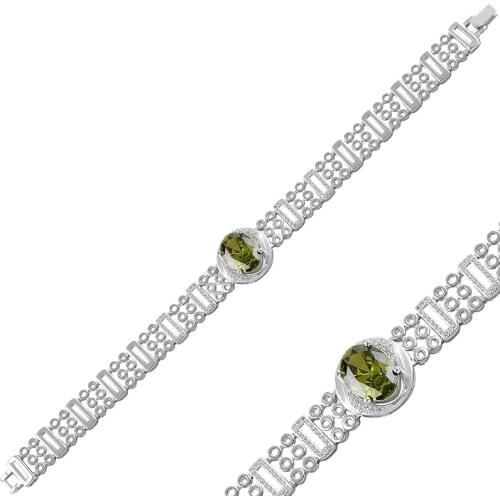 Silver 925 Sterling Zircon Cubic Zirconia Bracelet