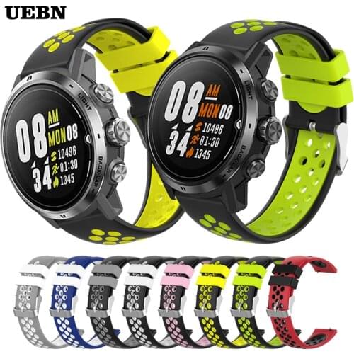 UEBN Silicone Sport Replacement Breathable Band For COROS APEX Pro strap Bracelet for COROS APEX 42mm 46mm watchbands