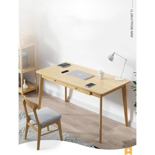 Desk desk chair desktop computer desk simple home solid wood leg study table student bedroom rent small table