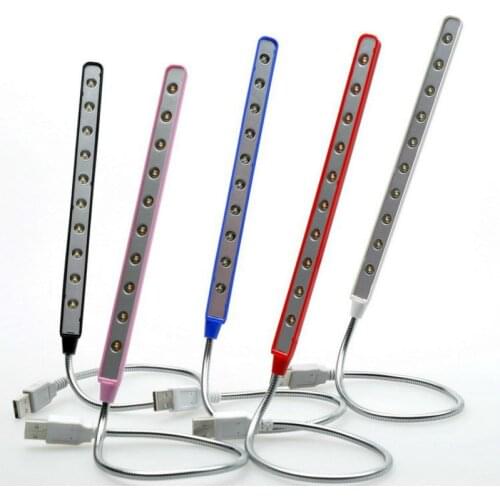 NEW Metal Material USB LED light lamp 10LEDs flexible variety of colors for Notebook Laptop PC Computer