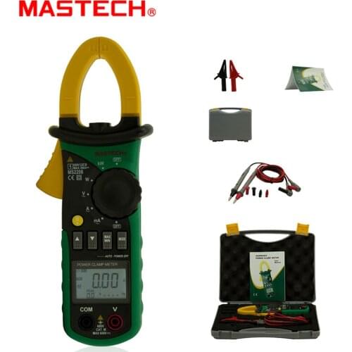 Mastech MS2208 Harmonic Power Clamp Meter Tester Multimeter Trms Voltage Current Power Phase Angle Test