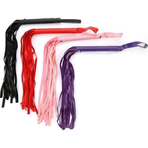 Adult Products red Leather fun Whip Flirt Performance Props Applies to Sexual Companion Men Women Available 49 cm 5 color