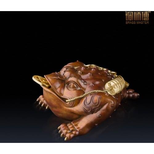 Copper copper ornaments "suck money master" the living room decoration decoration crafts Home Furnishing toad