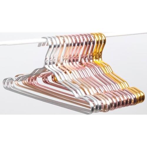 1.2cm Clothes Hangers Non Slip Dry And Wet Rack Aluminium Alloy Clothing Support No Fading Multi Color Options SN398