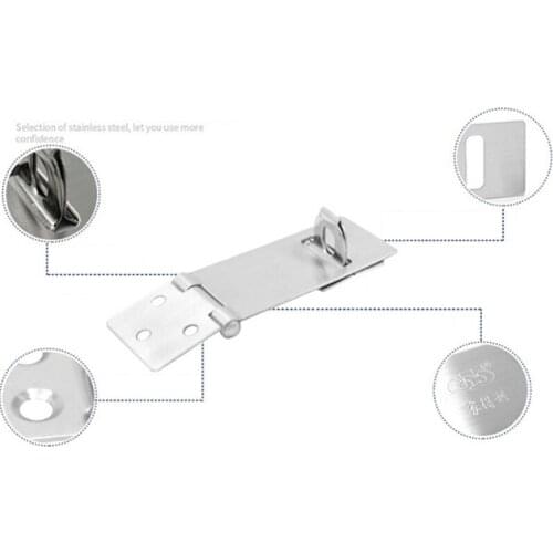 1pcs Portable Home Stainless Steel Hasp Door Lock Buckle Locker Latch Bolt Secure