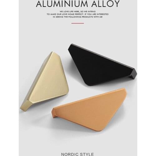 10pcs Free Shipping Modern simple cabinet door Handle wardrobe drawer Pull Furniture black kitchen cupboard Aluminium alloy Knob