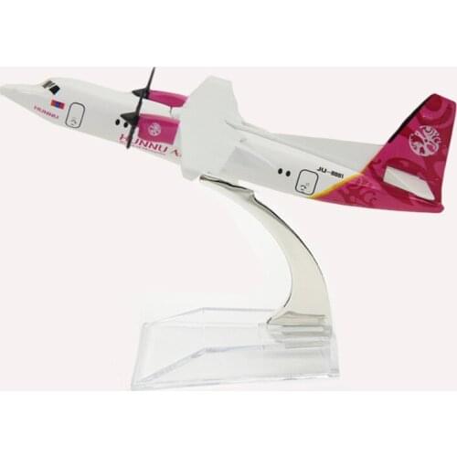 16CM Fokker F50 Airways Hunnu Air Airplane Plane Model Diecast Aircraft Airliner Toy Model Kids Gift Collectible Display