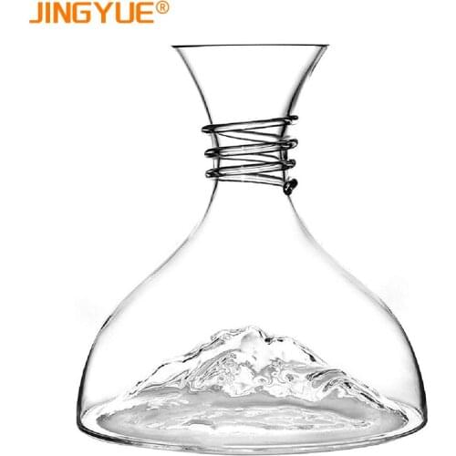 1800ml 60oz 100% Hand Blown Lead-Free Crystal Clear Glass Iceberg Wine Decanter Aerator for Sale