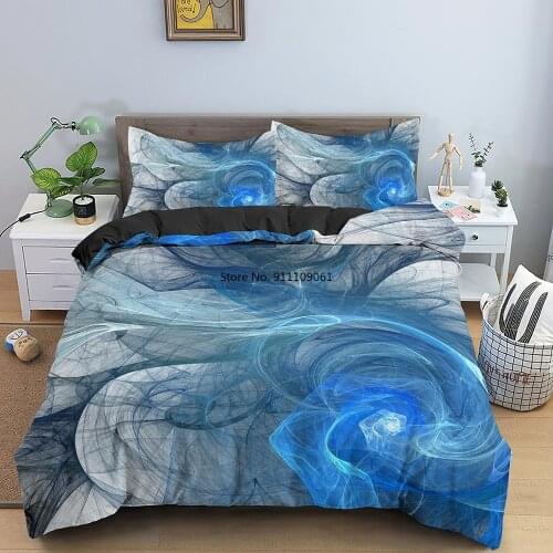 Art Geometric 3D Printed Bedding Soft Single King Queen Psychedelic 3D Abstract Duvet Cover and Pillowcase 2/3pcs Quilt Covers