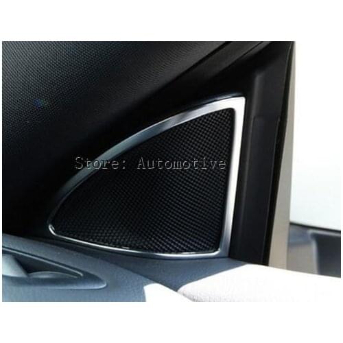 2pcs ABS Chrome Accessory Door Speaker Frame Trim 3D Stickers For Mercedes Benz CLA 200 220 260 W117 C117 Car-Styling 2014-2017