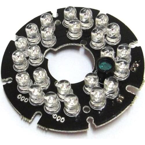 2x 24Leds 5mm Infrared 90 Degrees Bulbs 24 Leds 850nm cctv IR Board Illuminator For CCTV Camera