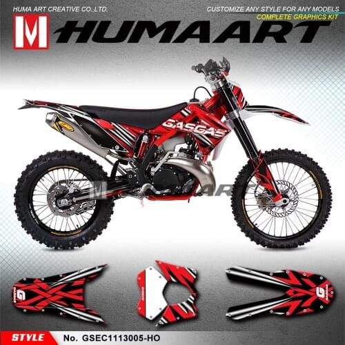 HUMAART Dirt Bike Graphics Waterproof Stickers Kit for Gas Gas EC 125 200 250 300 2T 450 4T 250F 300F 450F 2011 2012 2013