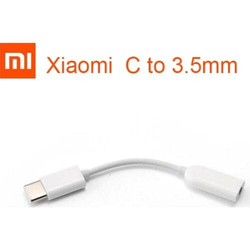 Xiaomi Type-C to 3.5mm Earphone cable Adapter Type C male to 3.5 AUX audio female Jack Xiaomi Mi6 mi 6 8 se note 3 mix 2s A2