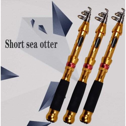 Carbon mini sea otter fishing rod ultra short section super hard rod long shot fishing 1.3 m 1.8 m