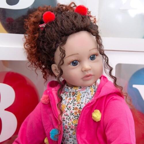 KEIUMI New Arrival Reborn Dolls 60 cm Cloth Body Stuffed Girl Babies Doll Toy Wear Fashion Suit Clothes Toddler New Year Gifts