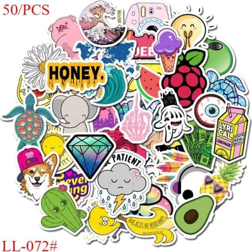 LL-072# 50/PCS No repetition small fresh PVC sticker Art Crafts collection Gift wall Design sticker Graffiti Stickers