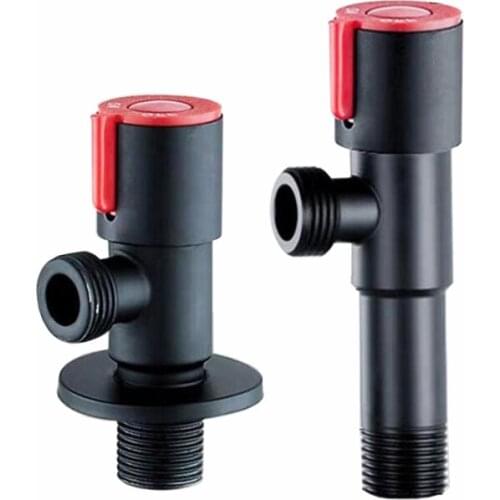 Stainless Steel Material Black Color Short and Tall Models of Angle Valve