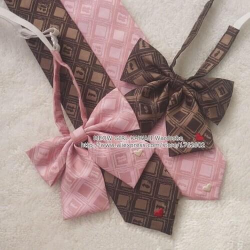Chocolate Plate Cute British Japanese School Girls & Boys JK Uniform Bow Tie Students Neck Tie Cosplay 3 Colors
