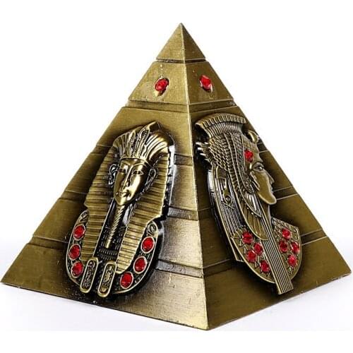 Pyramid Model Ornament Vintage Egyptian Landmark Building Home Decor Egyptian Decor Home Decoration Accessories For Living Room