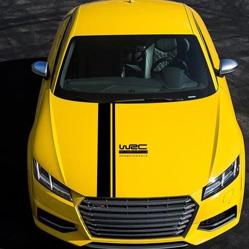 Car Hood Cover Stickers Auto Vinyl Film Decals For Ford Focus VW cruze renault WRC Stripe DIY Decoration Car Tuning Accessories