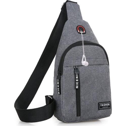 2020 New One-shoulder Bag Fashion Canvas Stiletto Bag Outdoor Casual Mens Bag Oxford Cloth Chest Bag Bolsa de pecho para hombre