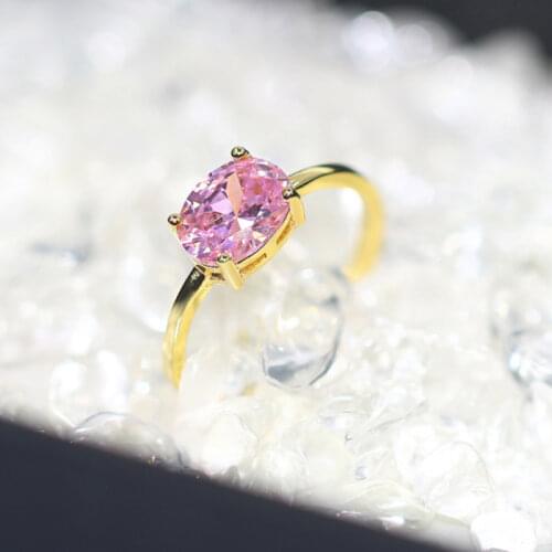 UILZ 2021 New Fashion Gold Color Copper Thin Finger Rings Fashion Jewelry Zircon Eternal Wedding Ring for Women Wholesale