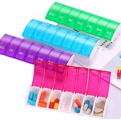 NEW One Week Medicine Box Seven Days Mini Children Portable Storage Travel Household Convenience Light First Aid Kit 13.5*5.2