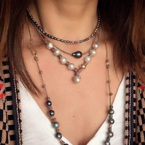 1PCS Freshwater blue pearls choker,Pearls necklace,Handmade jewelry