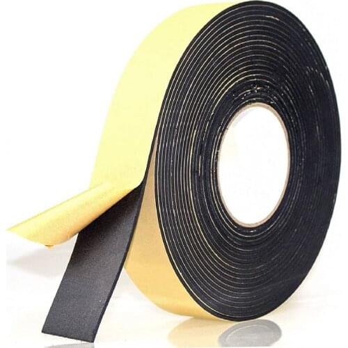 Foam Insulation Tape Adhesive Rubber Strip Air Conditioning Seal Strip Single Sided Closed Cell Weather Strip for Doors Window