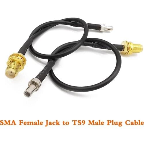 10-50 CM SMA Female Jack to TS9 Male Plug Bulkhead External Antenna Adapter Pigtail RG174 Cable for 3G 4G WiFi Wireless Router
