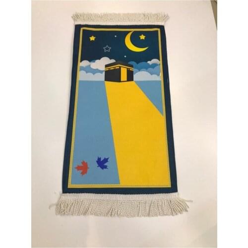 Big size Lining Double Layer Children Prayer Rugs Digital print 7-12 Aged Waiter Boy