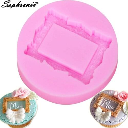 Sophronia Silicone Mold Flower Ring Frame Mirror Fondant Cake Decorating Tools Silicone Soap Mold Silicone Cake Mold,6.5*1CM