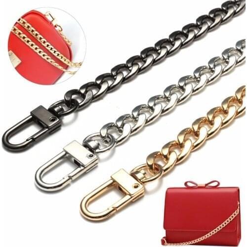 20-120cm Aluminum Metal Chain DIY Replacement Shoulder Bag Strap Chain Gold Color Handle Handbag Purse Bag Accessories