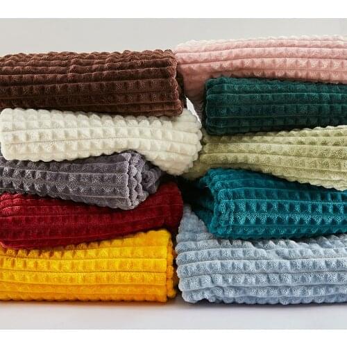 Spring Sweet Plaid Blanket Light Thin Mechanical Wash Soft Single Bed Nap Blankets Bedspreads for Sofa Travel Bedding Cover