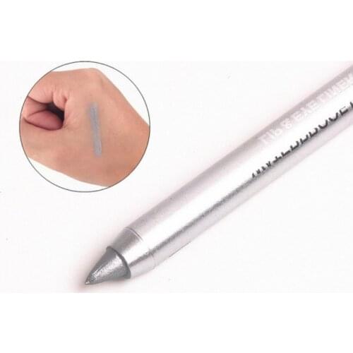 1 Pcs SELL Charming Women Longlasting Waterproof Eye Liner Pencil Pigment Silver Color Eyeliner Cosmetic Makeup Beauty Tools