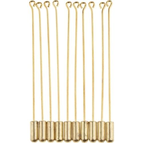 10 Piece 7.1cm Long Needle Plug Lapel Stick Hat Scarf Brooch Boutonniere Pin