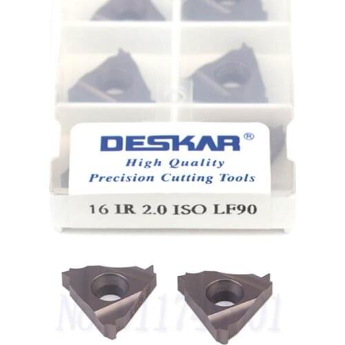 10pcs 16ER 16IR 1.5ISO LF90 16IR 16ER 2.0ISO LF90 Cermet Threading Turning Tools Carbide Inserts CNC Lathe Cutting Tools Blades