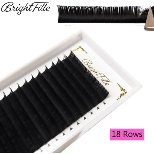18 Rows Eyelash Silk Extensions Lash Extension Supplies Natural Fake Lashes Hand Made Maquiagem Profissional CompletaLashes