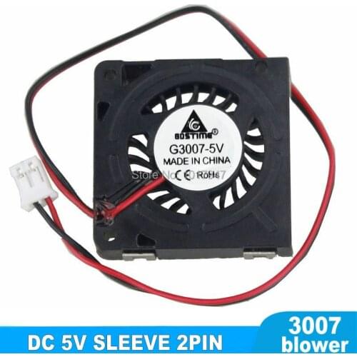 2Pcs Gdstime Small Blower Fans 5V 3007 30mm 2 Pin Brushless DC Cooling Fan 30x30x7mm 3CM 3D Printer Turbo Cooler