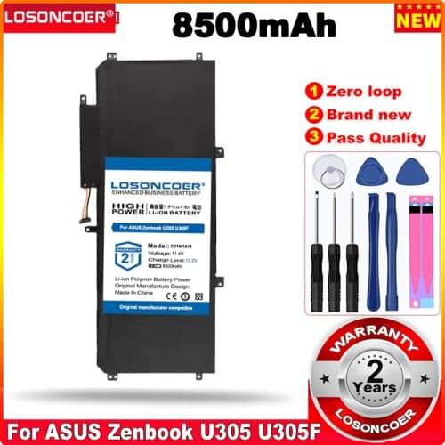 LOSONCOER C31N1411 8500mAh Laptop Battery for ASUS Zenbook U305 U305F U305FA U305CA UX305 UX305CA UX305F UX305FA Batteries