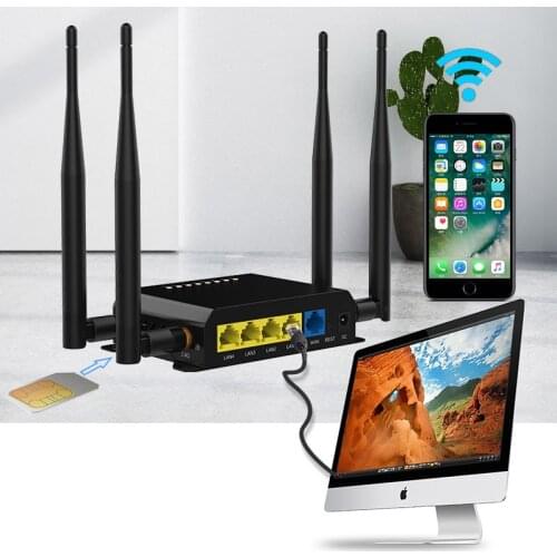 In stock fast speed 4g wifi router gsm wcdma lte access point with 4 5dbi antennas for camera support 30 devices mtk7620a chips